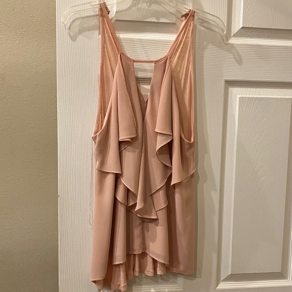 HeartSoul Blush Pink Ruffled Sleeveless Top